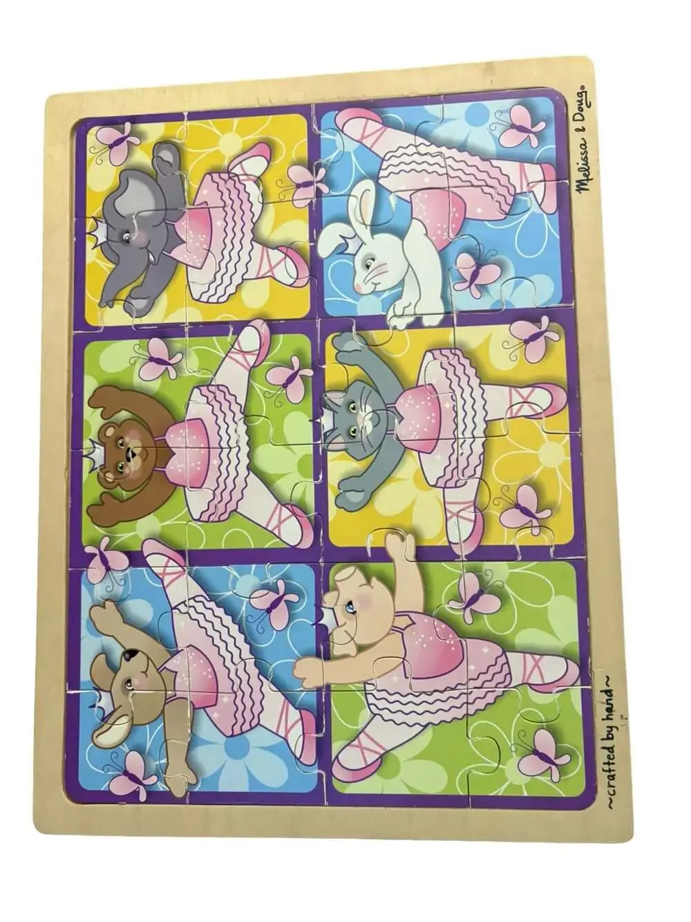 Melissa & Doug Fresh Start 24-Piece Wooden Jigsaw Puzzle Lot (African Plains and
